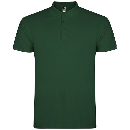 Polo pour homme coton 200gr personnalisé Star ROLY Vert bouteille